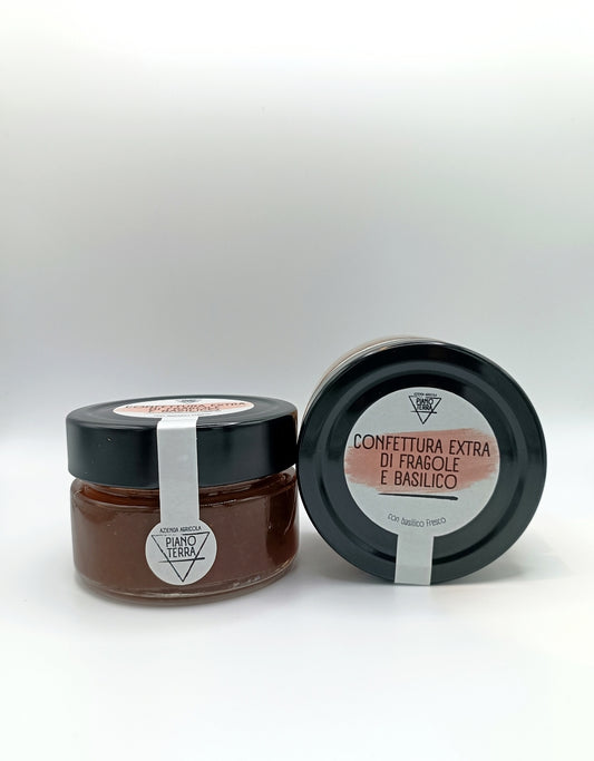 Confettura extra di fragole e basilico 110g